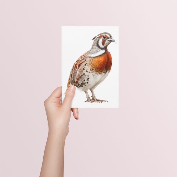 Watercolor Quail Wall Art Print, Unframed - Vibrant Nature-Inspired Home Decor - Picture 5 of 6